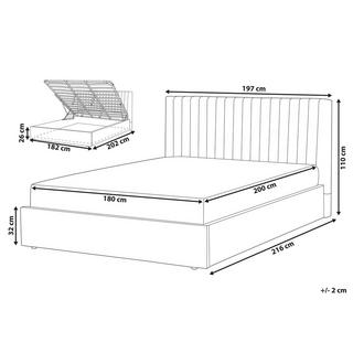 Beliani Bett mit Bettkasten aus Samtstoff Modern VION  