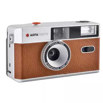 AgfaPhoto 603002 Filmkamera Kompakt-Filmkamera 35 mm Braun, Silber