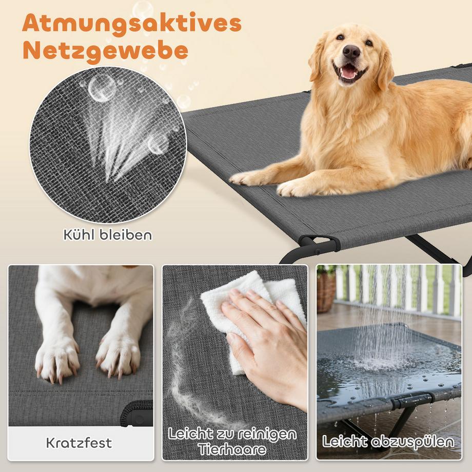 PawHut  Lit surélevé pour chien 
