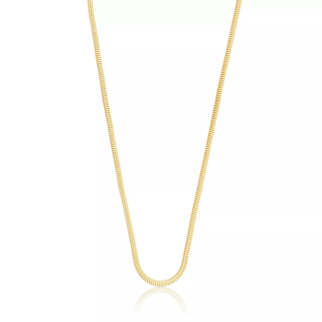 MUAU Schmuck - Collier Schlange Gelbgold 750, 1.6mm, 42cm, 42cm