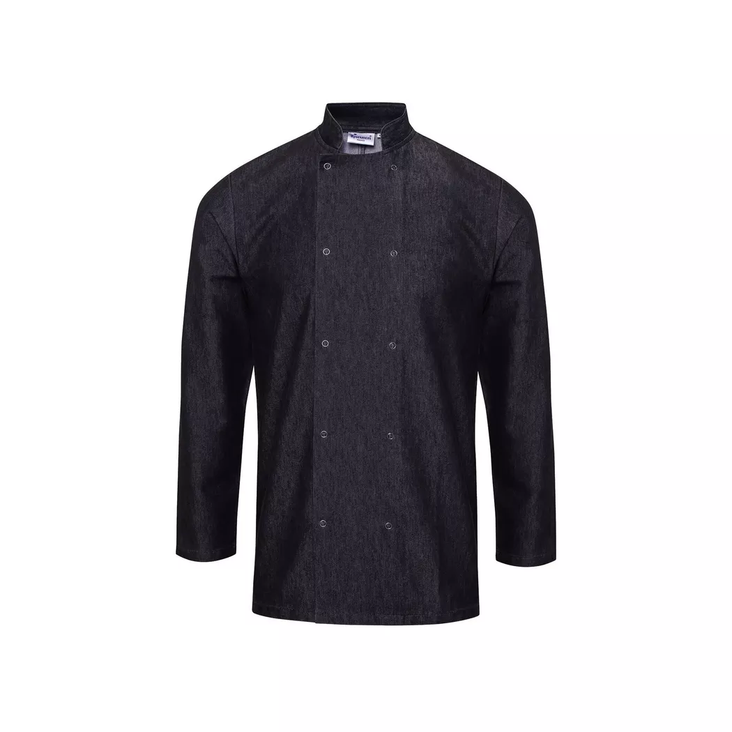 PREMIER - Denim Chefs Jacke (2 StückPackung), XXL, Schwarz