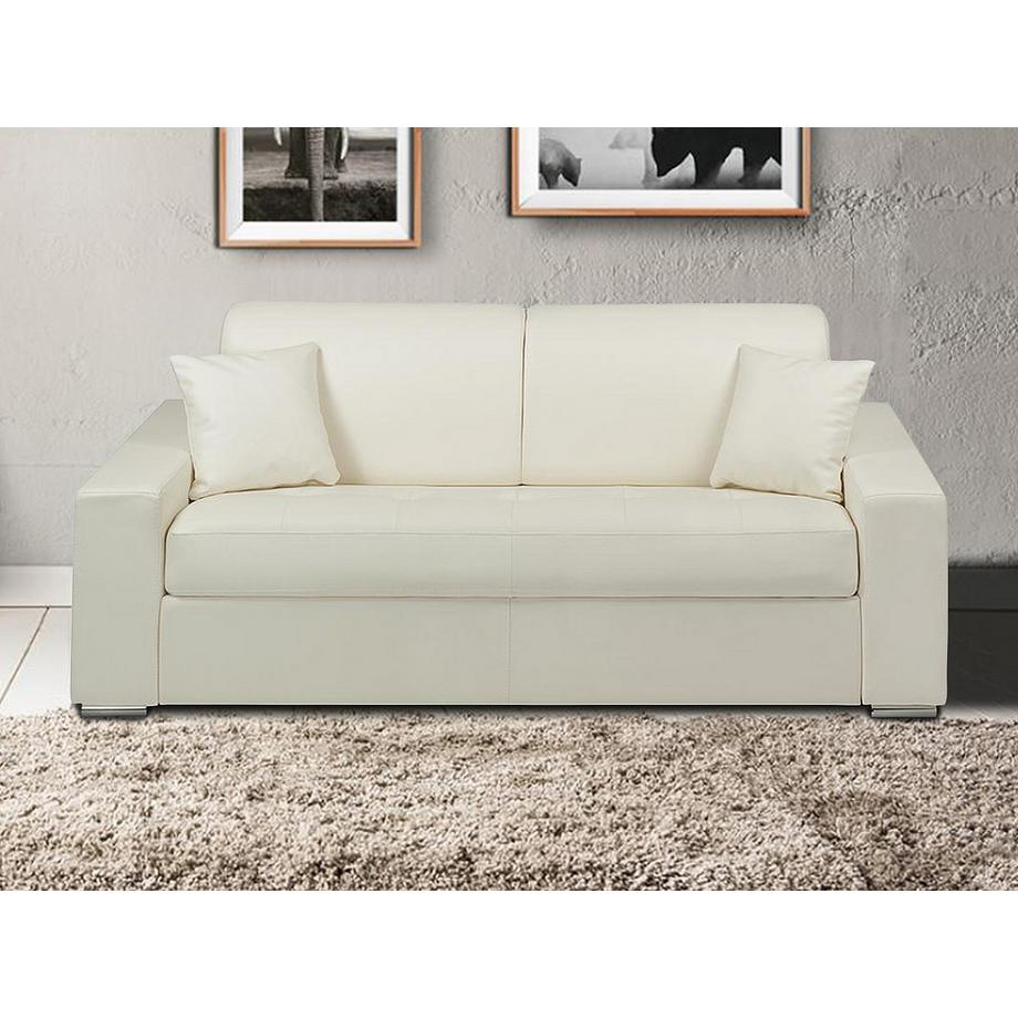 Vente-unique Canapé 3 places conible express en simili EMIR Couchage 1Matelas  