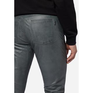 RICANO  Pantaloni in pelle da uomo Slim Fit, pantaloni in pelle 5 tasche in pelle di agnello - Slim Fit 