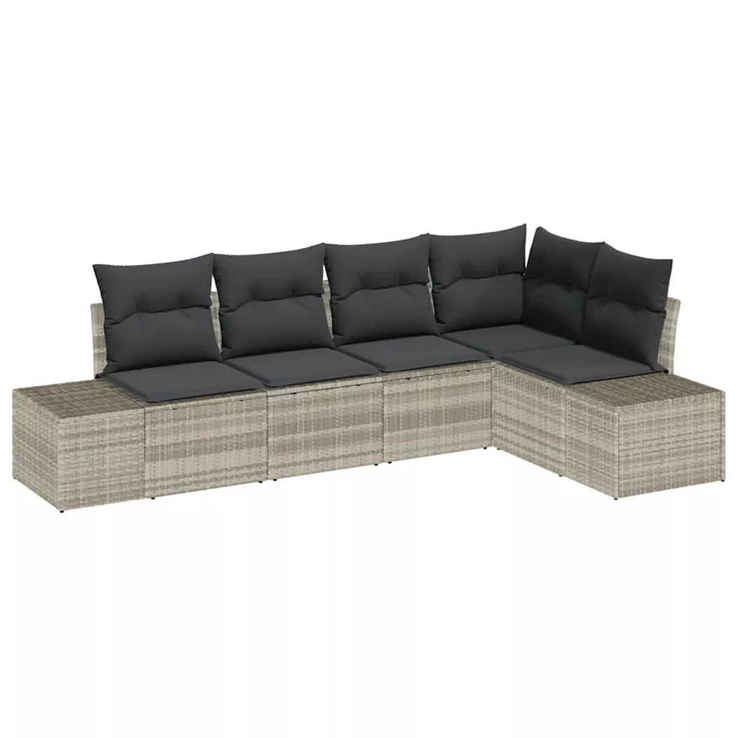 VidaXL - Outdoor-sofa poly-rattan, One Size, Silber
