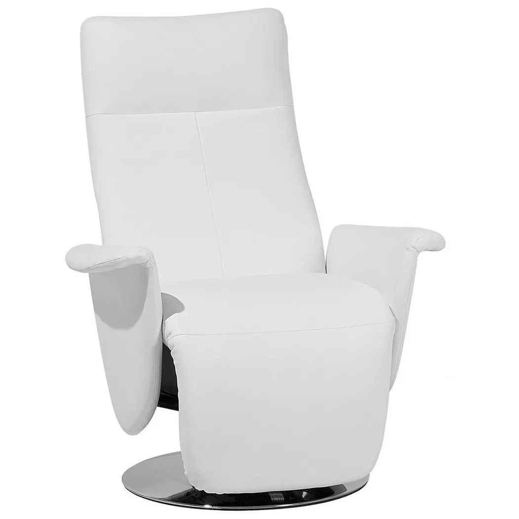 Beliani - Fernsehsessel aus Kunstleder  PRIME, One Size, Weiss Bunt
