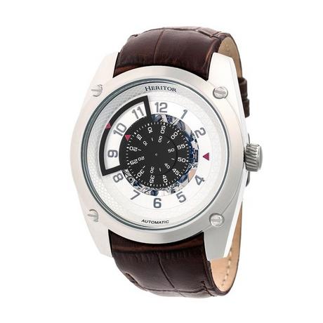 Heritor Automatic  Heritor Automatic Daniels Montre semi-squelette avec bracelet en cuir 