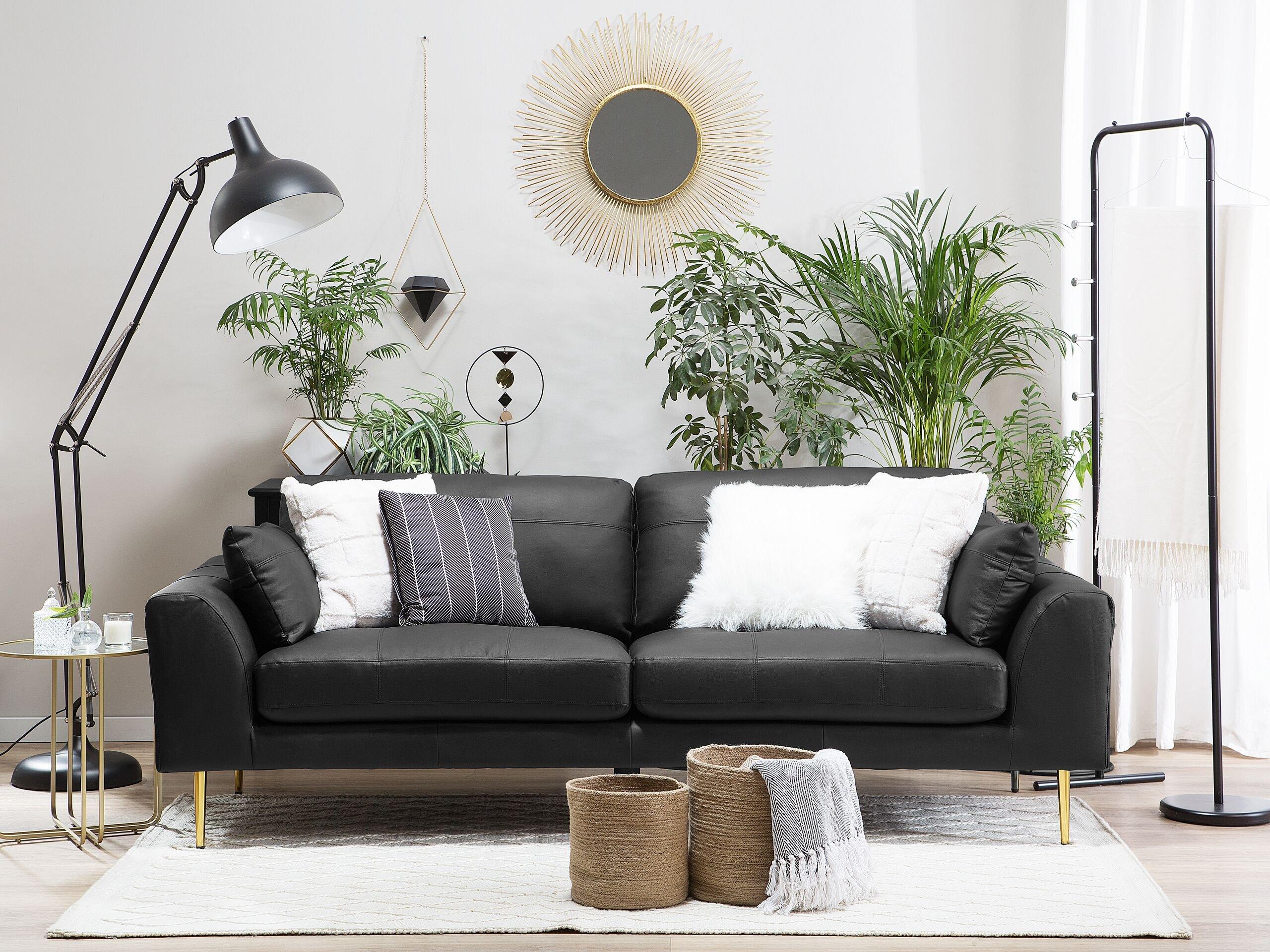 Beliani 3 Sitzer Sofa aus Echtleder Modern TORGET  