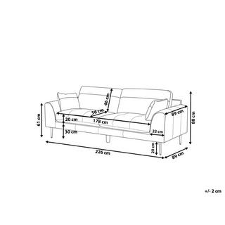 Beliani 3 Sitzer Sofa aus Echtleder Modern TORGET  