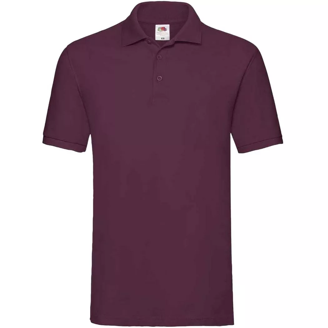 Fruit of the Loom - Premium Pique Polo Shirt, für Herren, Weinrot, Größe 3XL