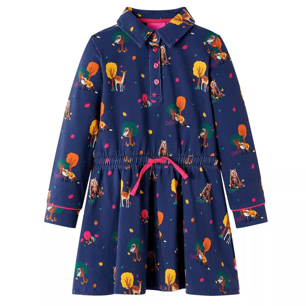 VidaXL - Kinderkleid baumwolle, One Size, Blau