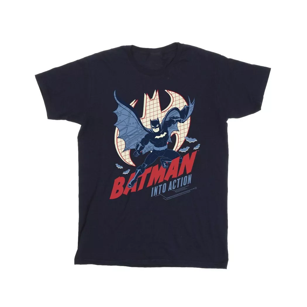 DC COMICS - Into Action TShirt, für Herren, Marine, Größe XXL