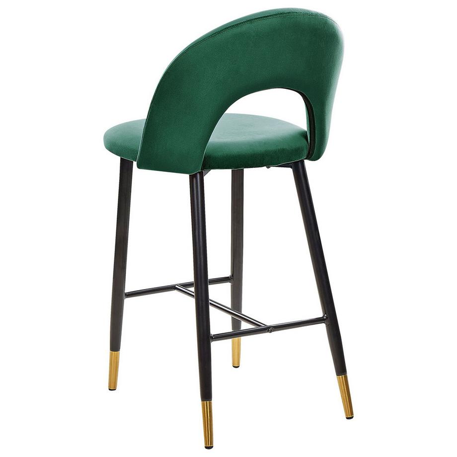 Beliani Set di 2 sedie alte en Velluto Retrò FALTON  