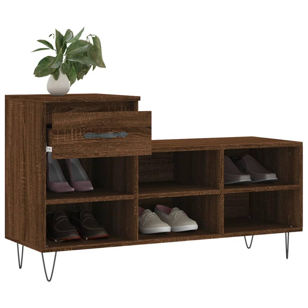 VidaXL Armoire à chaussures bois d'ingénierie  