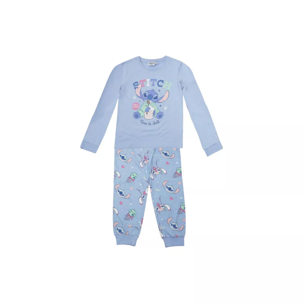 Disney - Zweiteiliges  Pyjama Set   Stitch (Langarm), 116, Blau