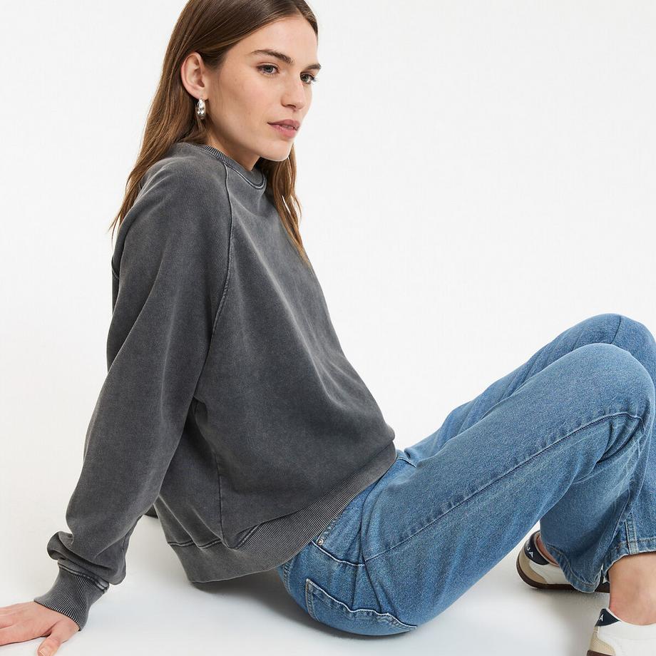 Sweatshirt mit rundem Ausschnitt