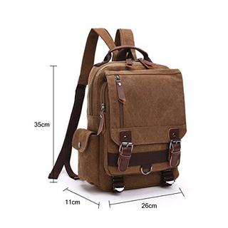 Only-bags.store Vintage Rucksack Rucksack Leinwand Tasche Bote Tasche für Arbeit und Schule  