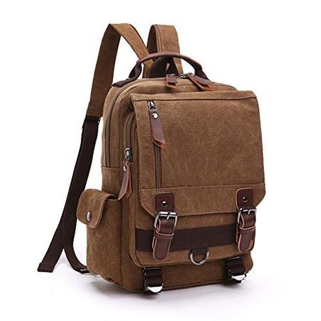 Only-bags.store Vintage Rucksack Rucksack Leinwand Tasche Bote Tasche für Arbeit und Schule  