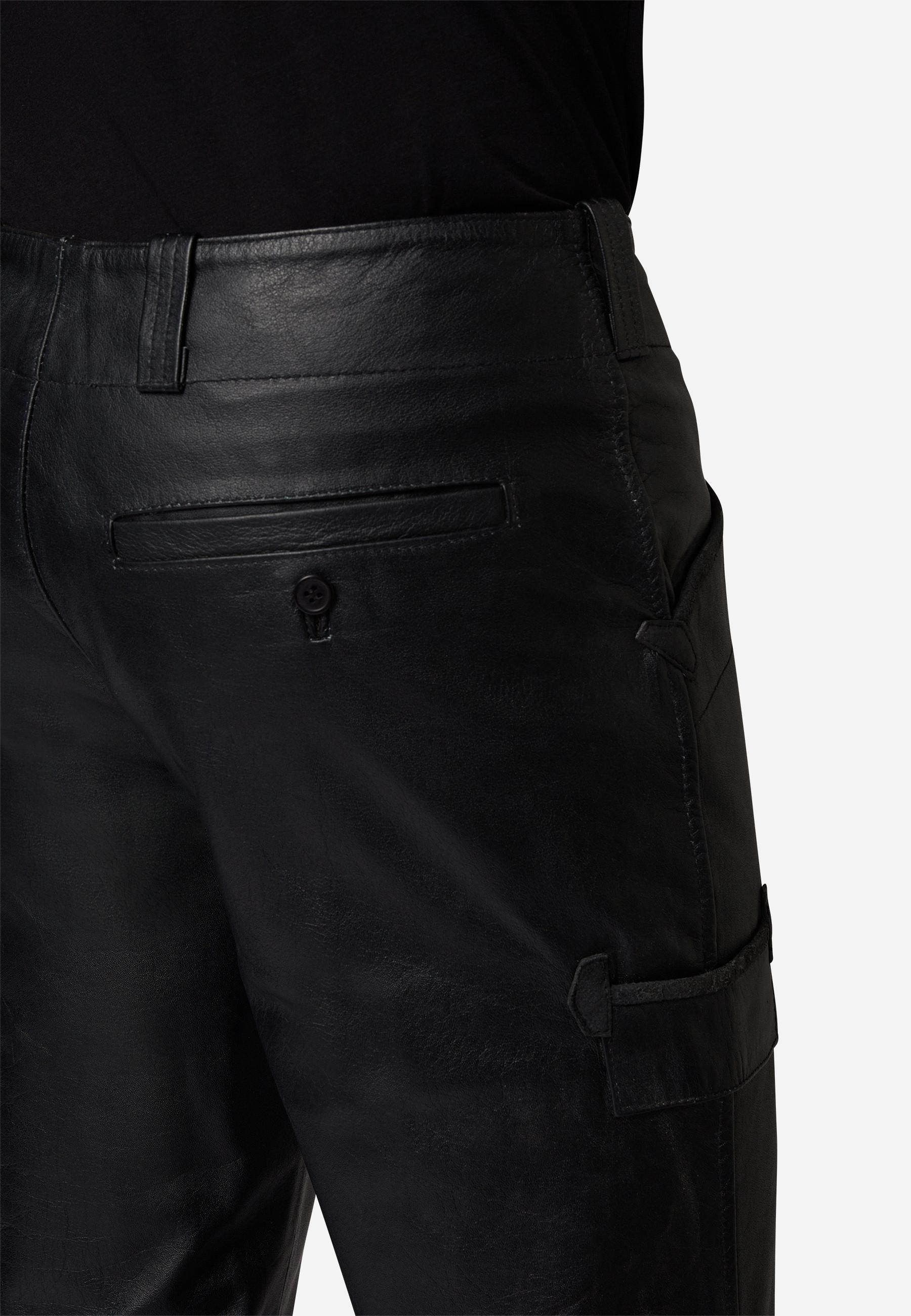 RICANO  Lederhose RT-105, Zimmermannshose im klassischem Straight Leg Cut 