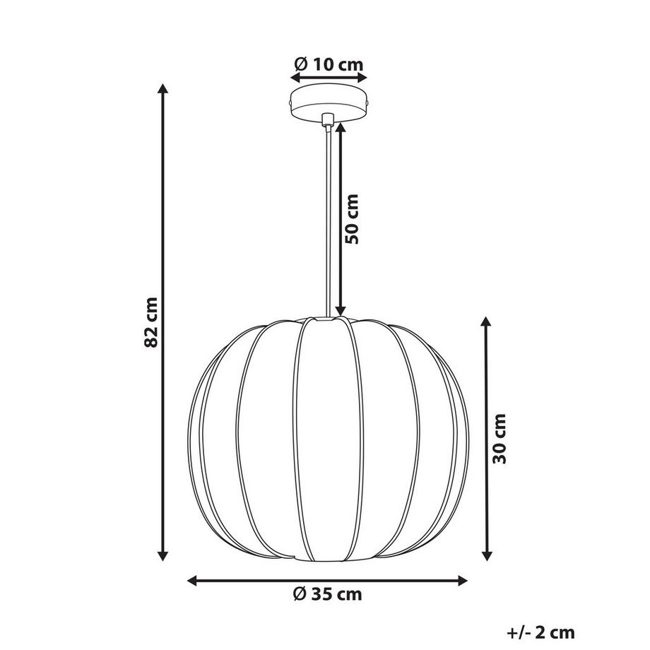 Beliani Lampe suspension en Nylon Moderne MARIETA  