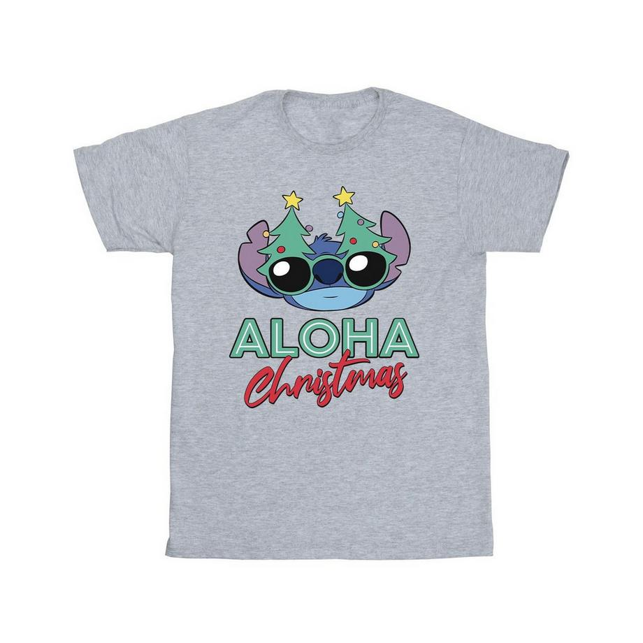 Disney Aloha Christmas Stitch Grafik T-Shirt  