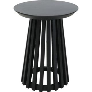 mutoni Table d'appoint Lorvu Heveaholz noir rond années 40  