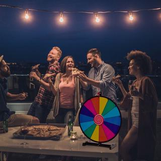 Northio  Giocattolo Ruota della fortuna da 18" con gomma e pennarello Giochi per giochi della lotteria φ48 cm 