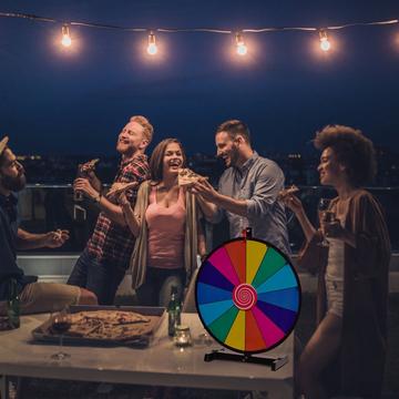Giocattolo Ruota della fortuna da 18" con gomma e pennarello Giochi per giochi della lotteria φ48 cm
