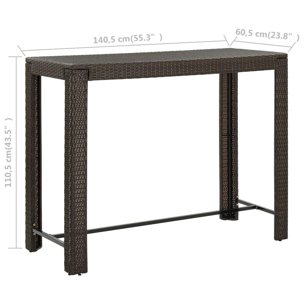 VidaXL Bartisch poly-rattan  