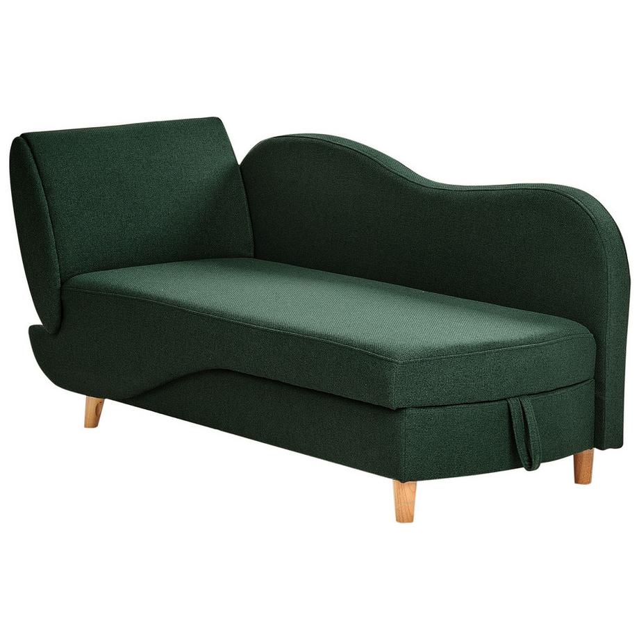 Beliani Linksseitige Chaiselongue aus Kunstleinen  MERI  