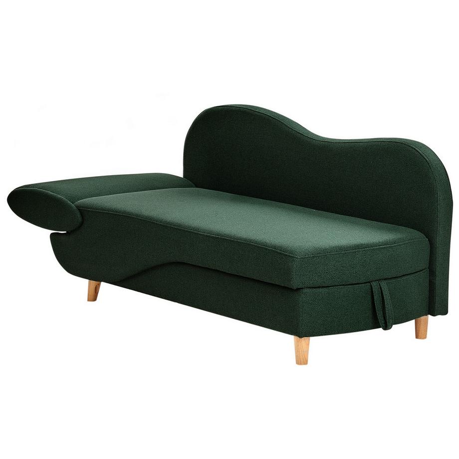 Beliani Linksseitige Chaiselongue aus Kunstleinen  MERI  
