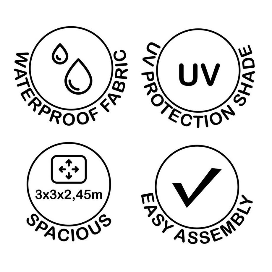 STARLYF GAZEBO - Garten- und Partyzelt mit Mückennetz  