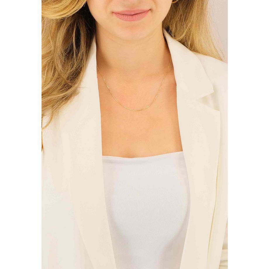 MUAU Schmuck  Collier Venezianer Gelbgold 750, 0.7mm, 45cm 