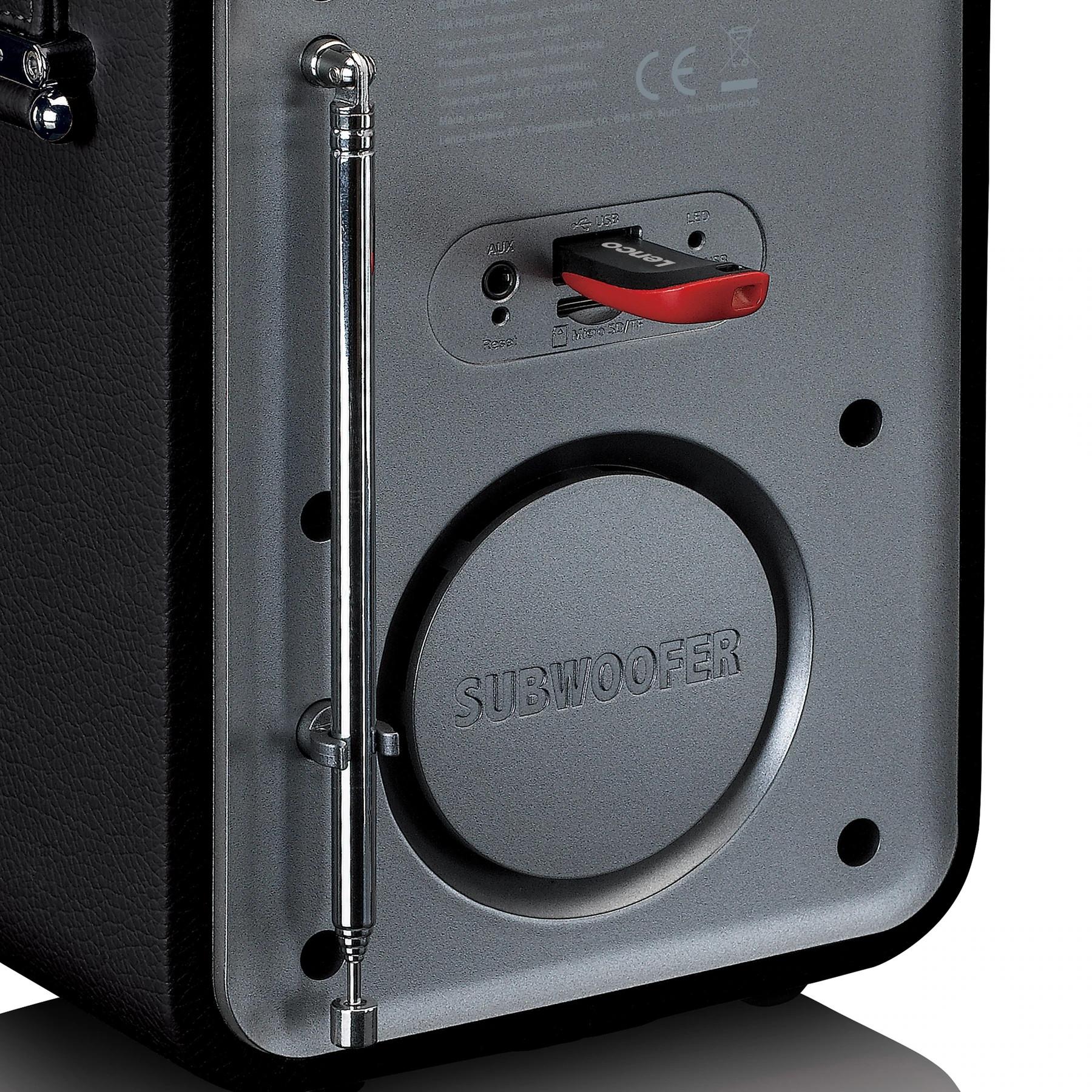 Lenco  DAB+ Radio PDR-051BKSI, BT, USB, SD, RC, aufladbare batterie 