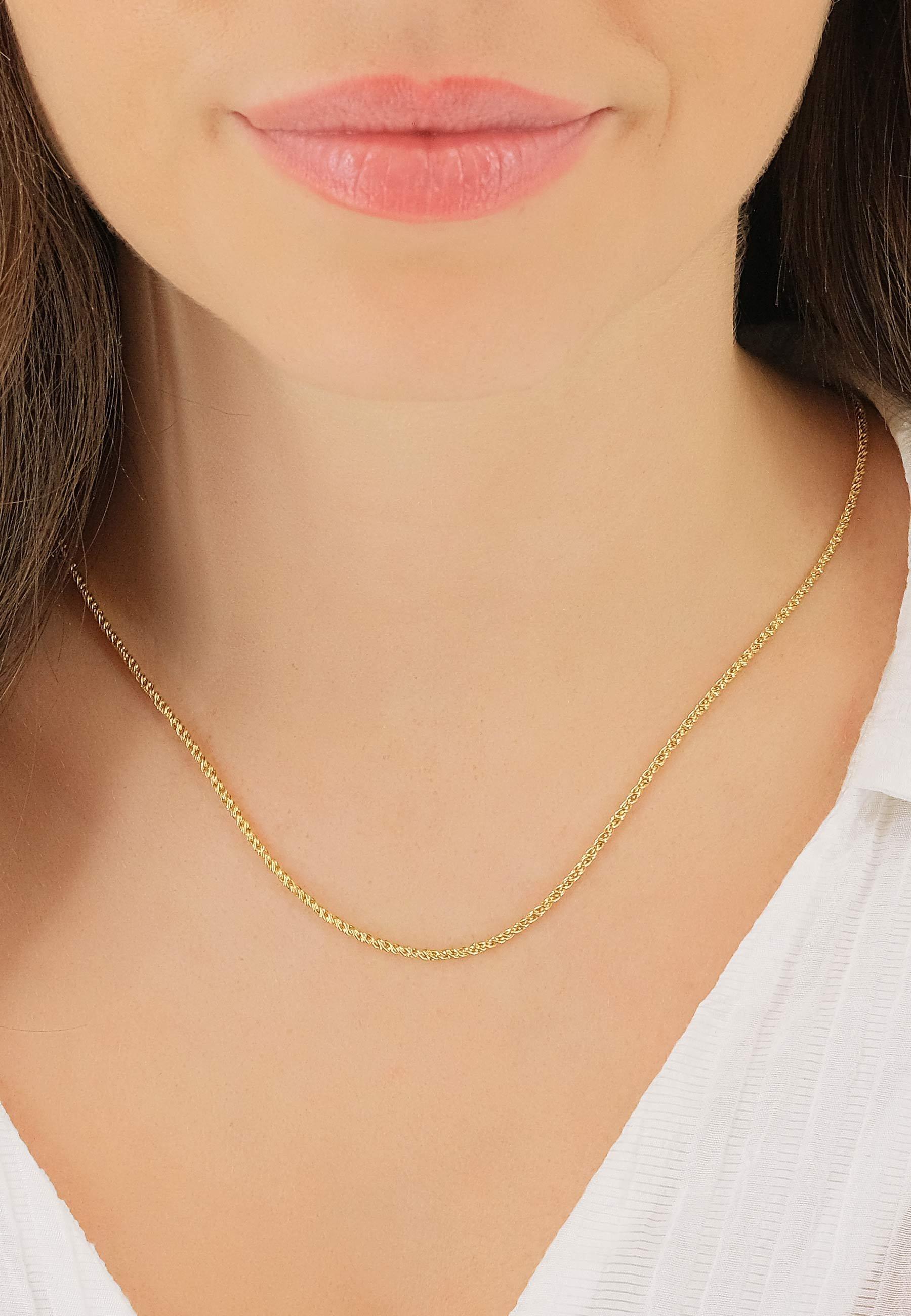 MUAU Schmuck  Collier Doppelanker Gelbgold 750, 1.9mm, 55cm 