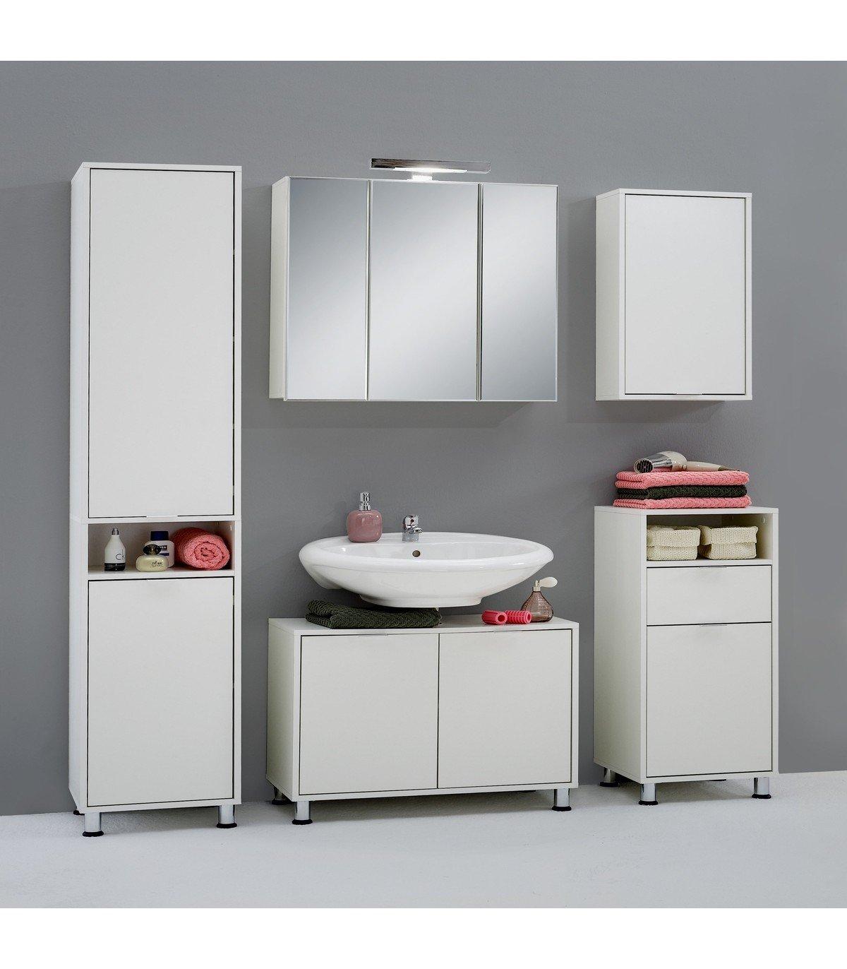 Calicosy  Meuble Haut de Salle de Bain 1 Porte L37 x H68cm - Zamora 