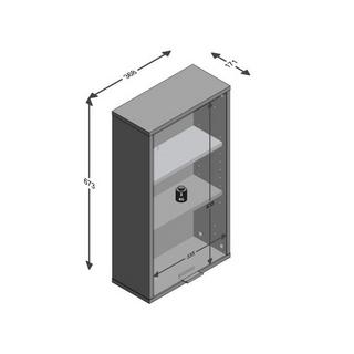 Calicosy  Meuble Haut de Salle de Bain 1 Porte L37 x H68cm - Zamora 