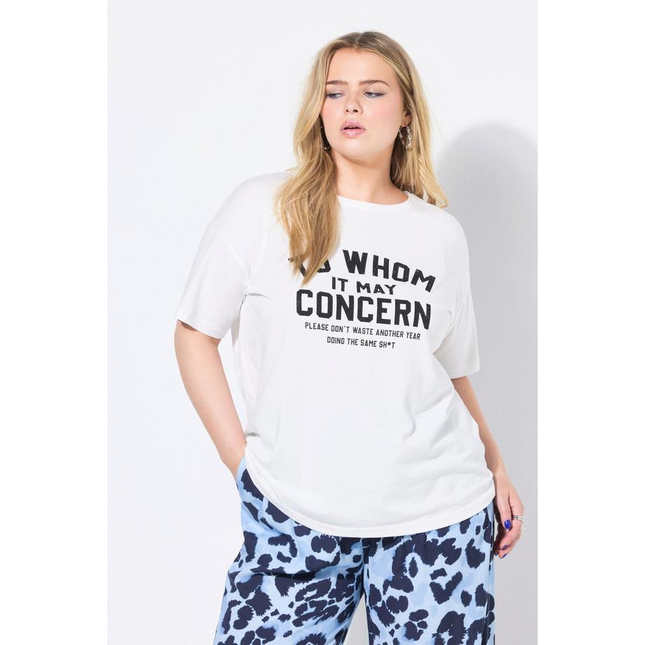 Studio Untold T-shirt Oversize Message en Strass  