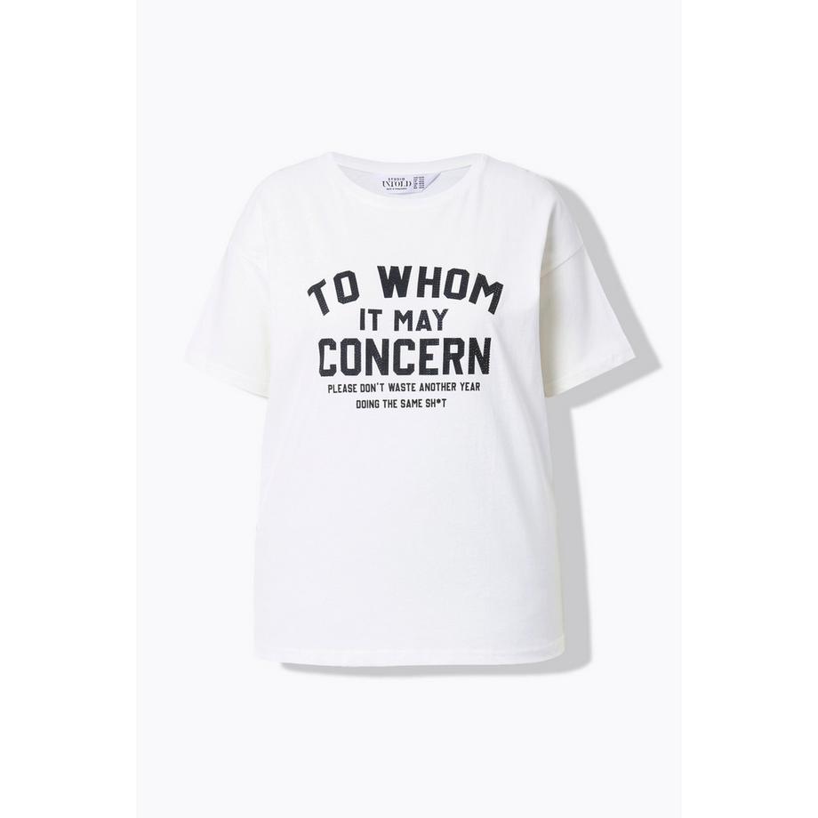 Studio Untold T-shirt Oversize Message en Strass  