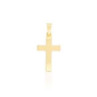 MUAU Schmuck  Pendentif croix de poutre en or jaune 750, 25x12mm 