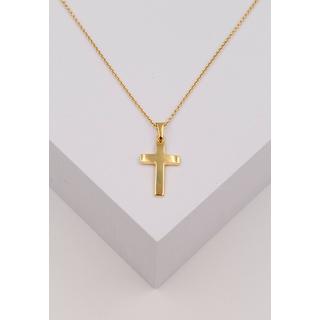 MUAU Schmuck  Pendentif croix de poutre en or jaune 750, 25x12mm 