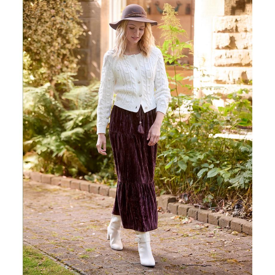 Joe Browns Cardigan in Maglia a Treccia Diamanté  