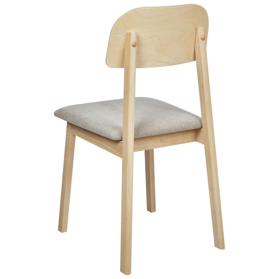 Beliani Esszimmerstuhl 2er Set aus Gummibaumholz Retro SCANDIA  