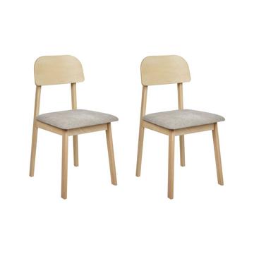 Set di 2 sedie da pranzo en Legno di caucciù Retrò SCANDIA