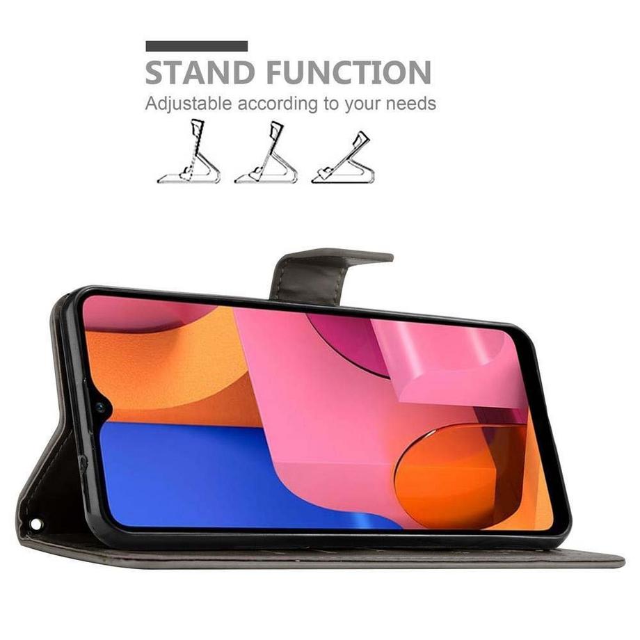 Cadorabo  Hülle für Samsung Galaxy A20s Blumen Design Magnetverschluss 