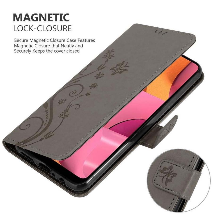 Cadorabo  Hülle für Samsung Galaxy A20s Blumen Design Magnetverschluss 