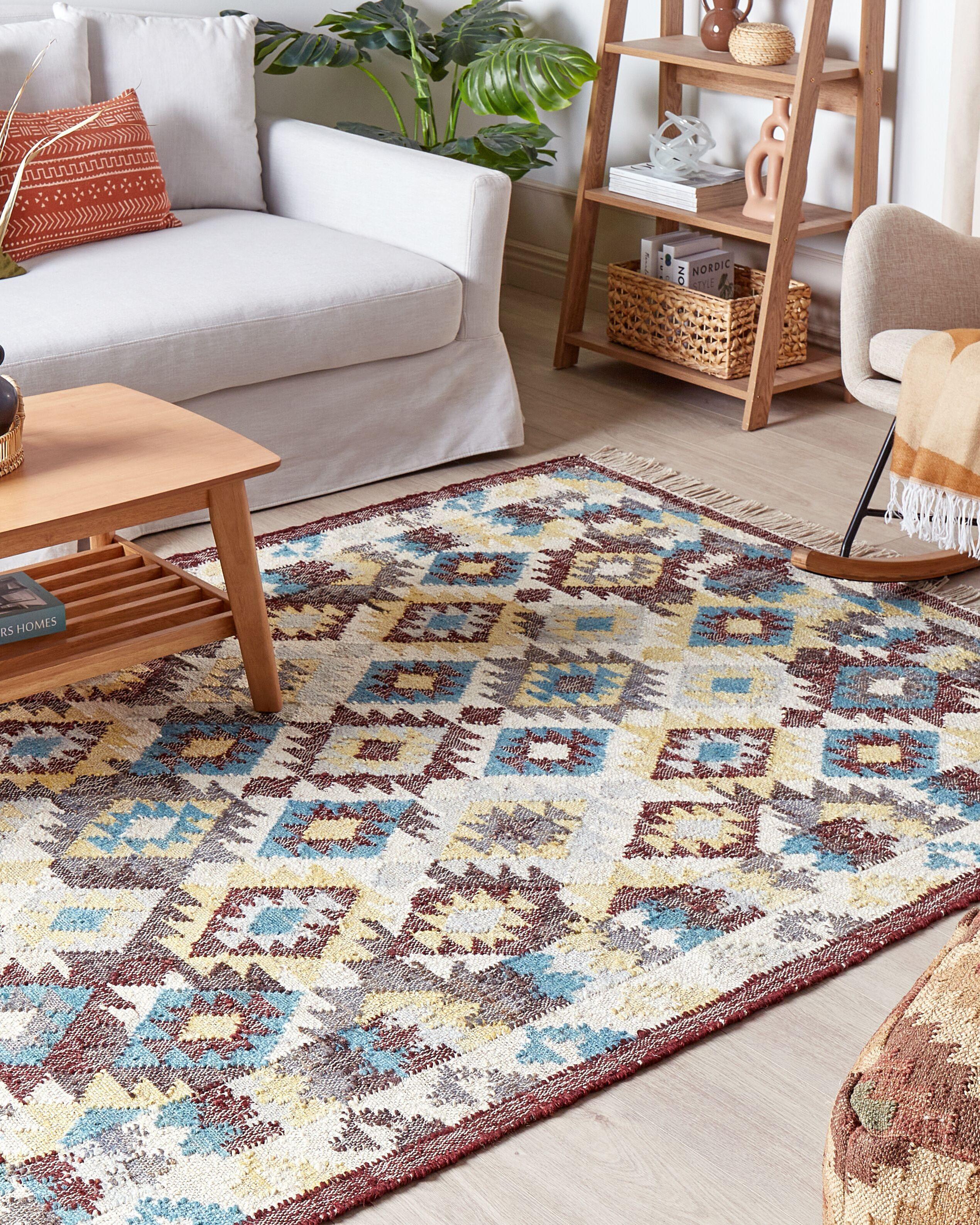 Beliani Tapis en Jute Boho FENER  