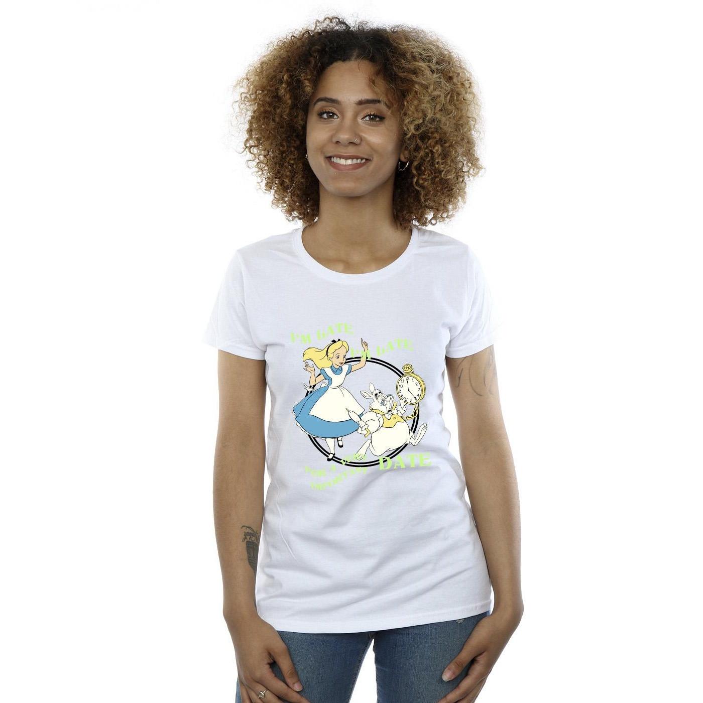 Disney  Tshirt ALICE IN WONDERLAND I'M LATE 