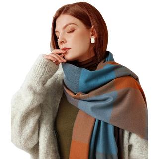 Only-bags.store Plaid Poncho Weicher Hochwertiger Winter Strickschal mit Quasten  