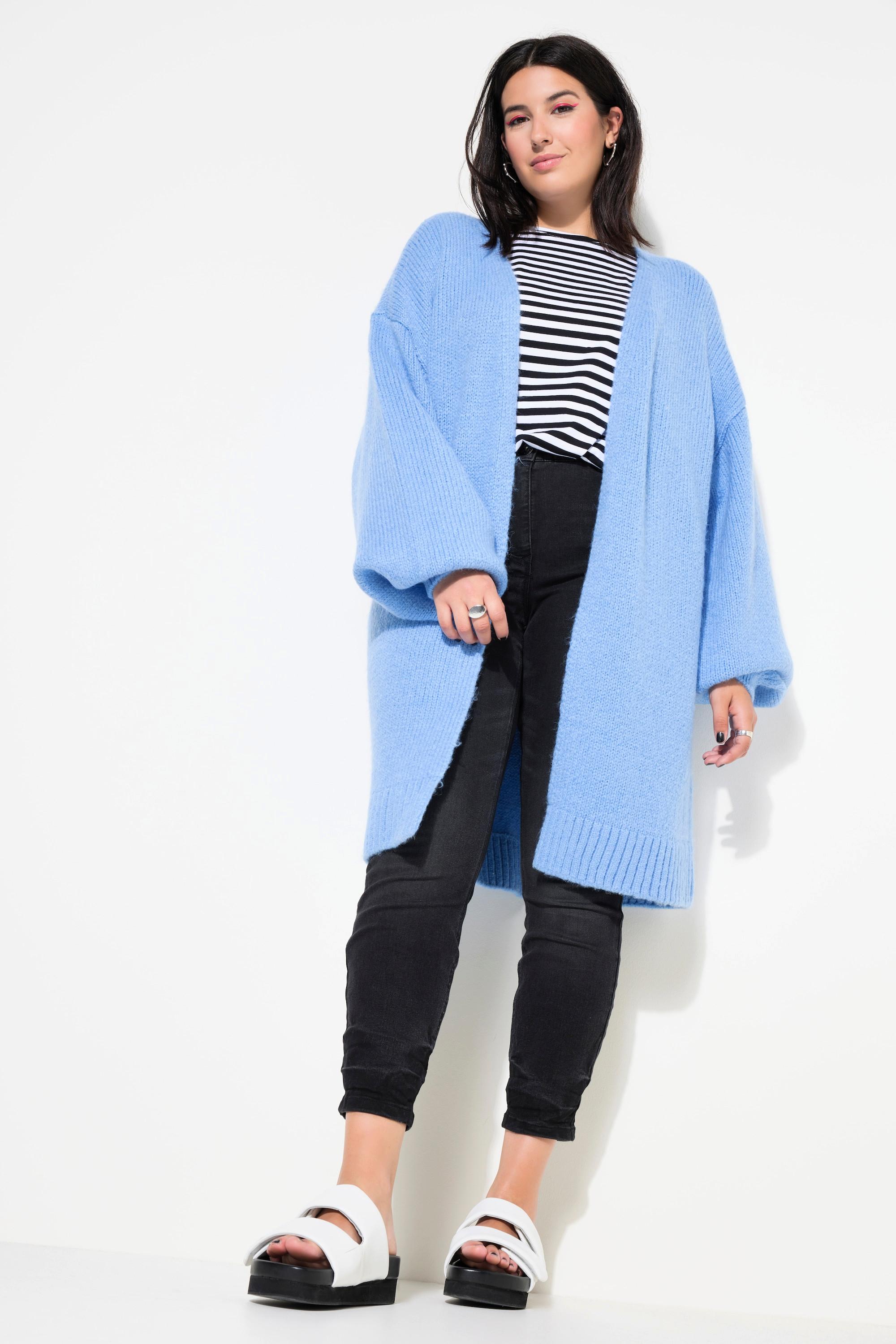 Studio Untold  Long-Strickjacke, oversized, offene Form, Langarm 