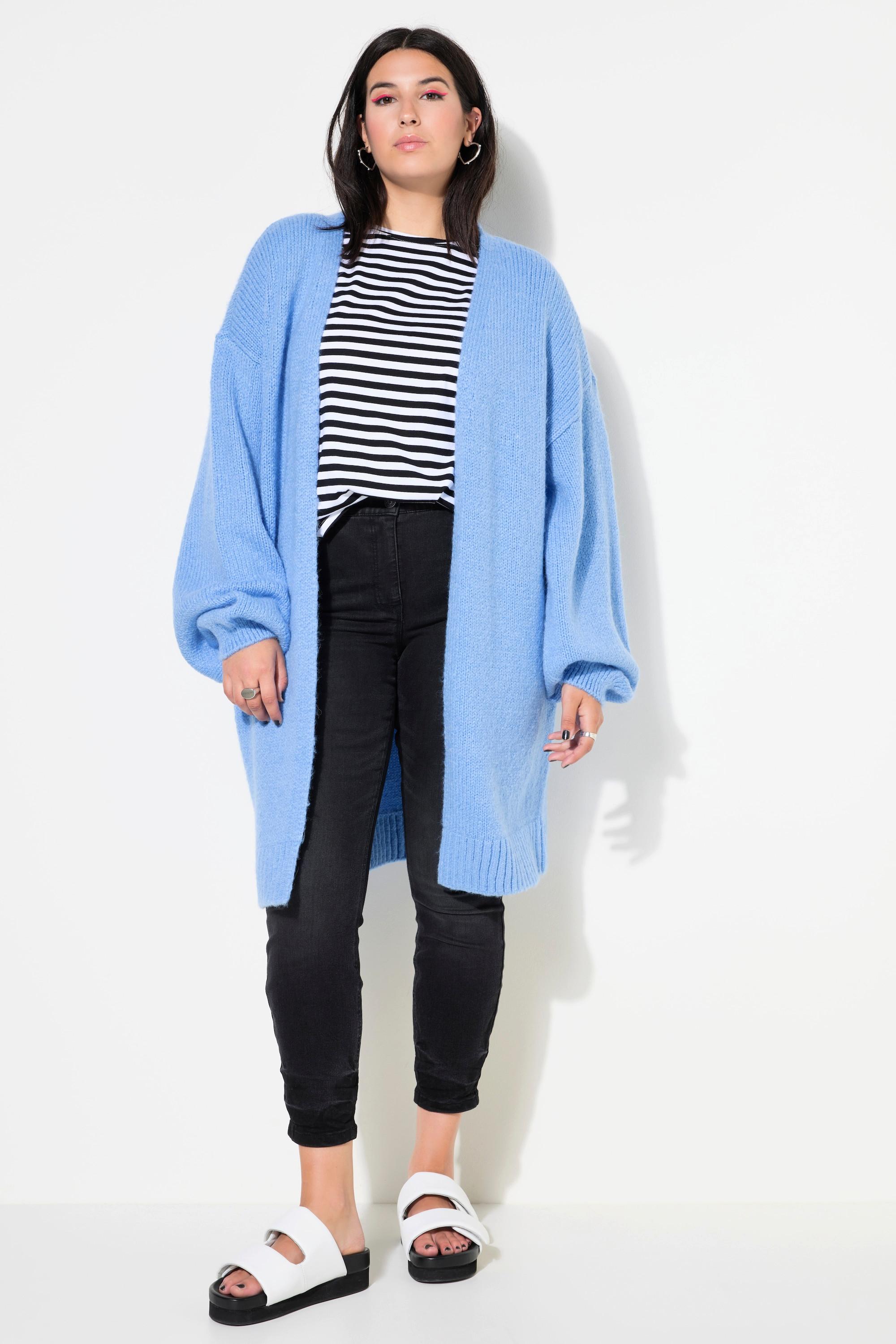 Studio Untold  Long-Strickjacke, oversized, offene Form, Langarm 